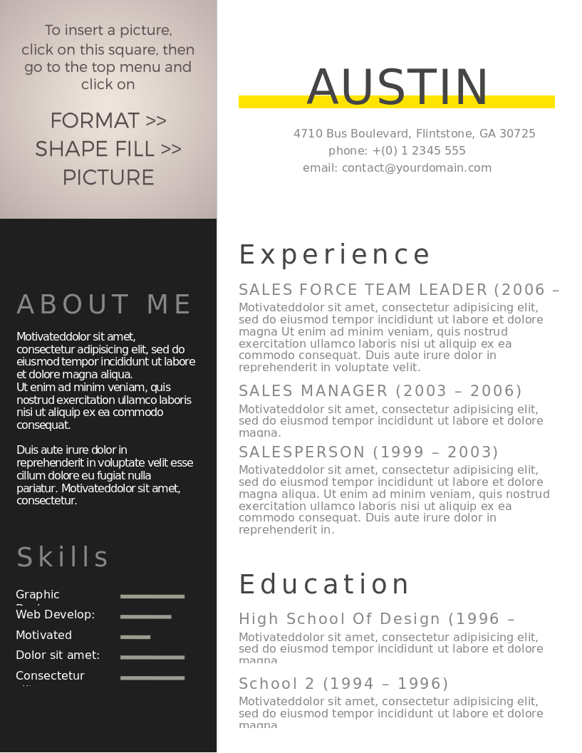Contrast CV – anteprima